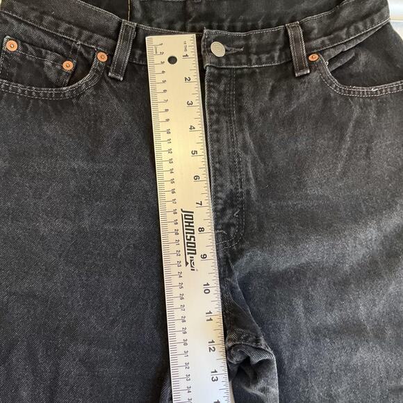 Levi's 550 Women Jeans 14 M Black Denim Tapered Button 30" Inseam High Rise - Picture 7 of 10